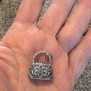 Sterling Silver Floral Pendant Charm